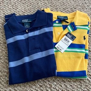 2 Polo Short Sleeve Shirts Size 7 Boys